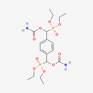 [[4-[Carbamoyloxy(diethoxyphosphoryl)methyl]phenyl]-diethoxyphosphorylmethyl] carbamate