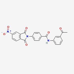molecular formula C23H15N3O6 B1656354 N-(3-acetylphenyl)-4-(5-nitro-1,3-dioxoisoindol-2-yl)benzamide CAS No. 5233-15-8