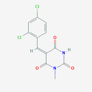 (5E)-5-[(2,4-dichlorophenyl)methylidene]-1-methyl-1,3-diazinane-2,4,6-trione