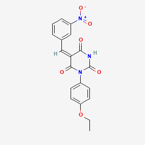 (5E)-1-(4-ethoxyphenyl)-5-[(3-nitrophenyl)methylidene]-1,3-diazinane-2,4,6-trione