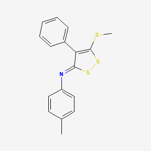 molecular formula C17H15NS3 B1656371 N-(4-methylphenyl)-5-methylsulfanyl-4-phenyldithiol-3-imine CAS No. 52444-77-6