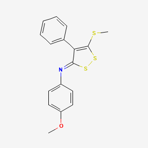 4-Methoxy-N-(5-(methylthio)-4-phenyl-3H-1,2-dithiol-3-ylidene)aniline
