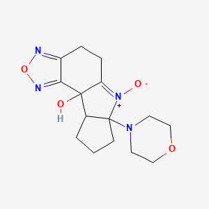 molecular formula C15H20N4O4 B1656392 11-Morpholin-4-yl-10-oxido-4-oxa-3,5-diaza-10-azoniatetracyclo[7.6.0.02,6.011,15]pentadeca-2,5,9-trien-1-ol CAS No. 5256-31-5