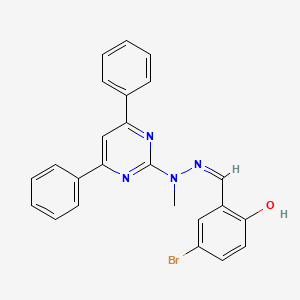 4-Bromo-2-[(Z)-[(4,6-diphenylpyrimidin-2-yl)-methylhydrazinylidene]methyl]phenol
