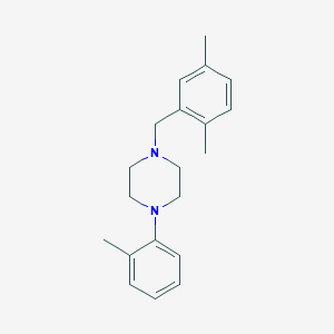 B1656401 1-[(2,5-Dimethylphenyl)methyl]-4-(2-methylphenyl)piperazine CAS No. 5259-51-8