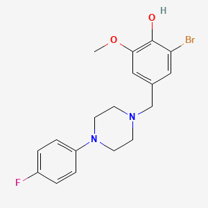 2-Bromo-4-[[4-(4-fluorophenyl)piperazin-1-yl]methyl]-6-methoxyphenol