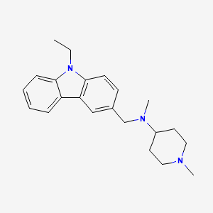 molecular formula C22H29N3 B1656406 N-[(9-ethylcarbazol-3-yl)methyl]-N,1-dimethyl-piperidin-4-amine CAS No. 5261-57-4