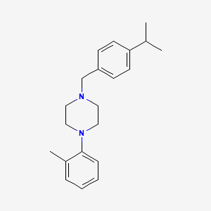 1-(2-Methylphenyl)-4-[(4-propan-2-ylphenyl)methyl]piperazine