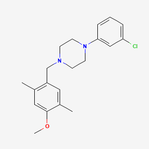 1-(3-Chlorophenyl)-4-[(4-methoxy-2,5-dimethylphenyl)methyl]piperazine