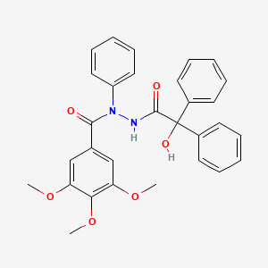 B1656428 N'-(2-hydroxy-2,2-diphenylacetyl)-3,4,5-trimethoxy-N-phenylbenzohydrazide CAS No. 5274-83-9