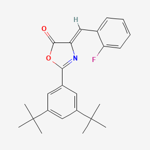B1656441 (4Z)-2-(3,5-ditert-butylphenyl)-4-[(2-fluorophenyl)methylidene]-1,3-oxazol-5-one CAS No. 5280-16-0