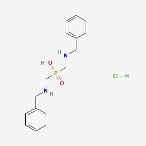 molecular formula C16H22ClN2O2P B1656442 Bis[(benzylamino)methyl]phosphinic acid;hydrochloride CAS No. 5280-58-0