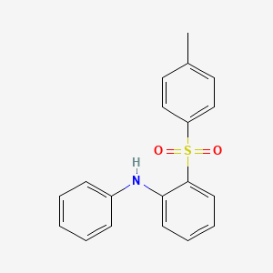 molecular formula C19H17NO2S B1656464 Benzenamine, 2-[(4-methylphenyl)sulfonyl]-N-phenyl- CAS No. 52914-18-8