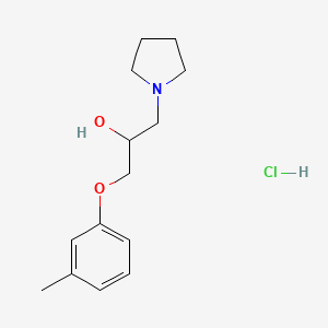 1-(3-Methylphenoxy)-3-pyrrolidin-1-ylpropan-2-ol;hydrochloride