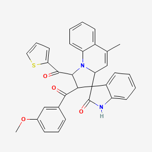 molecular formula C33H26N2O4S B1656474 2'-(3-methoxybenzoyl)-5'-methyl-1'-(thiophene-2-carbonyl)spiro[1H-indole-3,3'-2,3a-dihydro-1H-pyrrolo[1,2-a]quinoline]-2-one CAS No. 5298-92-0