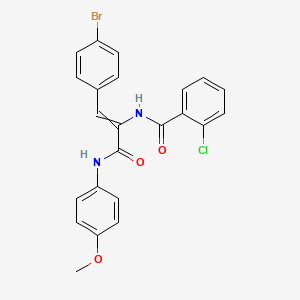 N-[1-(4-bromophenyl)-3-(4-methoxyanilino)-3-oxoprop-1-en-2-yl]-2-chlorobenzamide