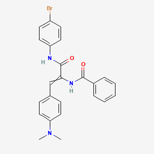 B1656483 N-[(Z)-1-[(4-Bromophenyl)carbamoyl]-2-(4-dimethylaminophenyl)vinyl]benzamide CAS No. 5302-11-4