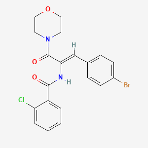N-[(Z)-1-(4-bromophenyl)-3-morpholin-4-yl-3-oxoprop-1-en-2-yl]-2-chlorobenzamide