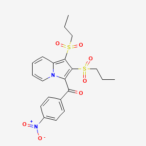 [1,2-Bis(propylsulfonyl)indolizin-3-yl]-(4-nitrophenyl)methanone