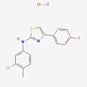 N-(3-Chloro-4-methylphenyl)-4-(4-iodophenyl)-1,3-thiazol-2-amine;hydrobromide