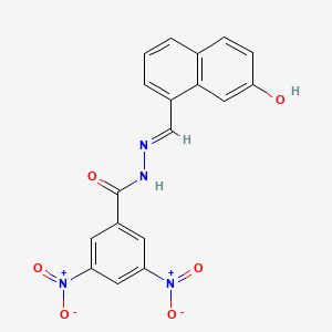 N-[(E)-(7-Hydroxynaphthalen-1-yl)methylideneamino]-3,5-dinitrobenzamide