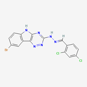 8-Bromo-N-[(E)-(2,4-dichlorophenyl)methylideneamino]-5H-[1,2,4]triazino[5,6-b]indol-3-amine