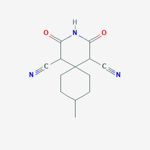 9-Methyl-2,4-dioxo-3-azaspiro[5.5]undecane-1,5-dicarbonitrile