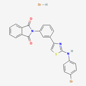2-[3-[2-(4-Bromoanilino)-1,3-thiazol-4-yl]phenyl]isoindole-1,3-dione;hydrobromide