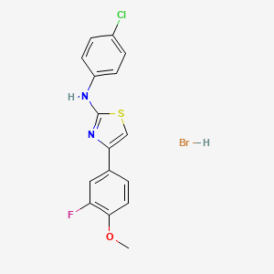 N-(4-chlorophenyl)-4-(3-fluoro-4-methoxyphenyl)-1,3-thiazol-2-amine;hydrobromide