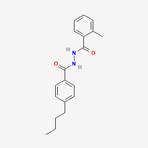 molecular formula C19H22N2O2 B1656502 N'-(4-butylbenzoyl)-2-methylbenzohydrazide CAS No. 5306-79-6