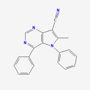 6-Methyl-4,5-diphenyl-5h-pyrrolo[3,2-d]pyrimidine-7-carbonitrile