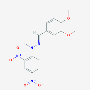 N-[(E)-(3,4-dimethoxyphenyl)methylideneamino]-N-methyl-2,4-dinitroaniline
