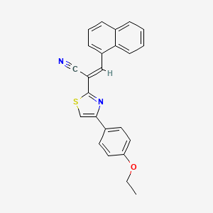 (E)-2-[4-(4-ethoxyphenyl)-1,3-thiazol-2-yl]-3-naphthalen-1-ylprop-2-enenitrile
