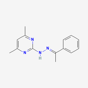 4,6-dimethyl-N-[(E)-1-phenylethylideneamino]pyrimidin-2-amine