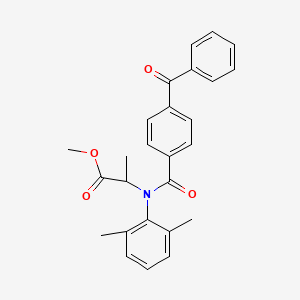 molecular formula C26H25NO4 B1656522 methyl N-(4-benzoylbenzoyl)-N-(2,6-dimethylphenyl)alaninate CAS No. 5312-75-4