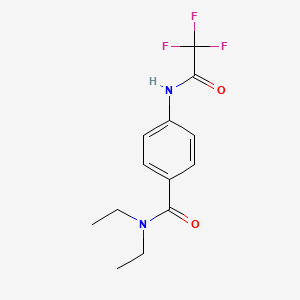 molecular formula C13H15F3N2O2 B1656529 N,N-diethyl-4-[(2,2,2-trifluoroacetyl)amino]benzamide CAS No. 5315-07-1