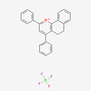 molecular formula C25H19BF4O B1656548 Naphtho(1,2-b)pyrylium, 5,6-dihydro-2,4-diphenyl-, tetrafluoroborate(1-) CAS No. 53217-64-4