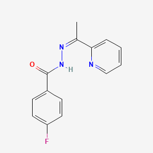 4-Fluoro-N'-[(1Z)-1-(pyridin-2-yl)ethylidene]benzohydrazide