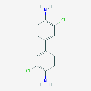 molecular formula C6H3ClNH2C6H3ClNH2<br>C12H10Cl2N2<br>C12H10Cl2N2 B165656 3,3'-Dichlorobenzidine CAS No. 91-94-1