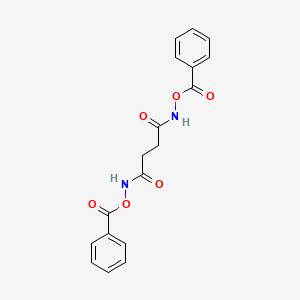 molecular formula C18H16N2O6 B1656565 [[4-(Benzoyloxyamino)-4-oxobutanoyl]amino] benzoate CAS No. 5330-95-0