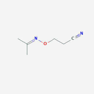 molecular formula C6H10N2O B1656566 3-[(Isopropylideneamino)oxy]propanenitrile CAS No. 5331-54-4