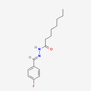 B1656568 N-[(E)-(4-fluorophenyl)methylideneamino]octanamide CAS No. 5332-54-7