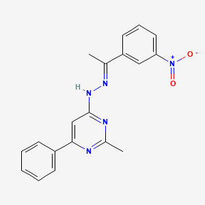 2-methyl-N-[(E)-1-(3-nitrophenyl)ethylideneamino]-6-phenylpyrimidin-4-amine
