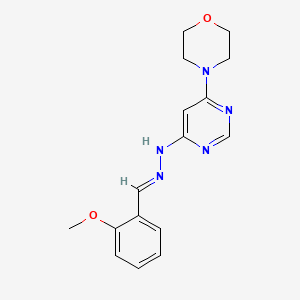 molecular formula C16H19N5O2 B1656581 N-[(E)-(2-methoxyphenyl)methylideneamino]-6-morpholin-4-ylpyrimidin-4-amine CAS No. 5338-63-6