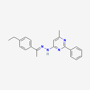 N-[(E)-1-(4-ethylphenyl)ethylideneamino]-6-methyl-2-phenylpyrimidin-4-amine