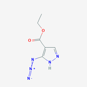 molecular formula C6H7N5O2 B1656588 ethyl 5-azido-1H-pyrazole-4-carboxylate CAS No. 53411-88-4