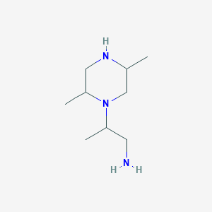 molecular formula C9H21N3 B165659 2-(2,5-Dimethylpiperazin-1-YL)propan-1-amine CAS No. 128364-94-3
