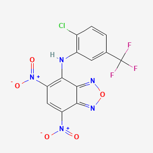 N-[2-chloro-5-(trifluoromethyl)phenyl]-5,7-dinitro-2,1,3-benzoxadiazol-4-amine