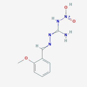 Hydroxy-[[N-[(2-methoxyphenyl)methylideneamino]carbamimidoyl]amino]-oxo-azanium