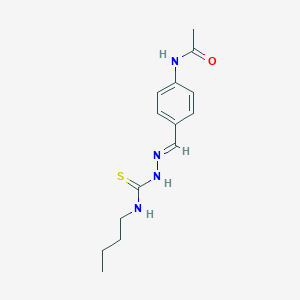 molecular formula C14H20N4OS B1656632 N-[4-[(E)-(butylcarbamothioylhydrazinylidene)methyl]phenyl]acetamide CAS No. 53554-45-3